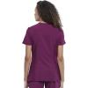 Cherokee Women’s V-Neck Scrub Top, 4 Pockets, with Yokes & Sleeve Insets, Ideal for Medical Professionals CK711(Wine)
