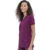 Cherokee Women’s V-Neck Scrub Top, 4 Pockets, with Yokes & Sleeve Insets, Ideal for Medical Professionals CK711(Wine)