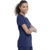 Cherokee Women’s V-Neck Scrub Top with Snap Front, 4 Pockets, and 2-Way Stretch Fabric WW622(Navy)