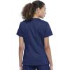 Cherokee Women’s V-Neck Scrub Top with Snap Front, 4 Pockets, and 2-Way Stretch Fabric WW622(Navy)