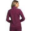 Cherokee Womens Zip Front Scrub Jacket, 2 Pockets, Princess Seams, Moisture Wicking, 360 Stretch Fabric – CK303(Wine)
