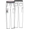 Cherokee iFlex Men Scrubs Pant Tapered Leg Drawstring Cargo CK006(Royal)