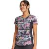 Cherokee iFlex Women Scrubs Top V-Neck Print CK732(Dot’s So Retro)