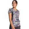 Cherokee iFlex Women Scrubs Top V-Neck Print CK732(Dot’s So Retro)