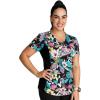Cherokee iFlex Women Scrubs Top V-Neck Print CK732(Dreamy Jungle)
