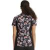 Cherokee iFlex Women Scrubs Top V-Neck Print CK732(Sugar Skull Flutter)