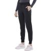 Iflex Jogger Scrubs for Women, Yoga-Inspired Knit Waistband Scrub Pants CK011(Black)