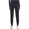 Iflex Jogger Scrubs for Women, Yoga-Inspired Knit Waistband Scrub Pants CK011(Black)