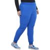 Iflex Jogger Scrubs for Women, Yoga-Inspired Knit Waistband Scrub Pants CK011(Royal)