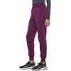 Iflex Jogger Scrubs for Women, Yoga-Inspired Knit Waistband Scrub Pants CK011(Wine)