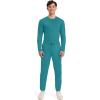 Workwear Revolution Men Scrubs Pant Natural Rise Jogger WW012(Teal Blue)