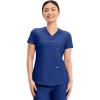 Cherokee Form Scrub Tops for Women, Stretchy V-Neck Knit Scrub Top – CK840(Galaxy Blue)