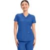 Cherokee Form Scrub Tops for Women, Stretchy V-Neck Knit Scrub Top – CK840(Royal)