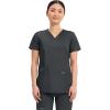 Cherokee Medical Women’s Scrub Top V-Neck Modern Classic Fit with 3 Pockets, Ultra Soft and 2-Way Stretch Fabric – WW620(Black)