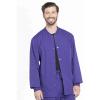 Cherokee Men’s Scrub Jacket Snap Front Medical with 3 Pockets, Knit Cuffs, Soft Fade Resistant 2-Way Stretch – WW360(Grape)