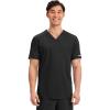 Cherokee Men’s V-Neck Scrub Top with Mesh Yoke and Side Panels for Extra Breathability WW603(Black)