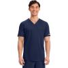 Cherokee Men’s V-Neck Scrub Top with Mesh Yoke and Side Panels for Extra Breathability WW603(Navy)