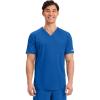 Cherokee Men’s V-Neck Scrub Top with Mesh Yoke and Side Panels for Extra Breathability WW603(Royal)