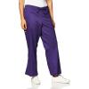 imageCherokee Scrub Pants for Women Mid Rise Flare Leg Drawstring Cargo Medical Uniform 4 Pocket Durable Easy Care Stretch  4044Grape