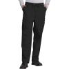 Cherokee Scrub for Men Fly Front Cargo Pant with 7 Pocket, Durable, Fade Resistant Fabric – 4000(Black)