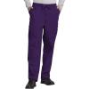 Cherokee Scrub for Men Fly Front Cargo Pant with 7 Pocket, Durable, Fade Resistant Fabric – 4000(Eggplant)