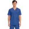 Cherokee Scrub for Men’s Tuckable V-Neck Top with 1 Chest Pocket, Pen Slot, Ultra Soft, Durable, 2-Way Stretch Fabric- WW690(Galaxy Blue)