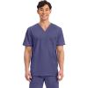 Cherokee Scrub for Men’s Tuckable V-Neck Top with 1 Chest Pocket, Pen Slot, Ultra Soft, Durable, 2-Way Stretch Fabric- WW690(Grape)