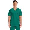 Cherokee Scrub for Men’s Tuckable V-Neck Top with 1 Chest Pocket, Pen Slot, Ultra Soft, Durable, 2-Way Stretch Fabric- WW690(Hunter Green)