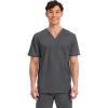Cherokee Scrub for Men’s Tuckable V-Neck Top with 1 Chest Pocket, Pen Slot, Ultra Soft, Durable, 2-Way Stretch Fabric- WW690(Pewter)