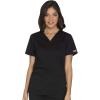 Cherokee Scrub for Women Modern Classic V-Neck Top with 3 Pockets, 2-Way Stretch, Ultra Soft & Breathable Fabric – WW630(Black)
