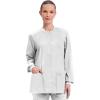 Cherokee Scrub for Women Snap Front Jacket with 3 Pockets, Fade Resistant, 2-Way Stretch, Soft & Durable Fabric – WW340(White)