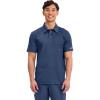 Cherokee Scrubs for Men Polo Nursing Scrub Top with Chest Pocket, Breathable Mesh, Ultra Soft 2-Way Stretch Fabric – WW615(Navy)