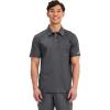 Cherokee Scrubs for Men Polo Nursing Scrub Top with Chest Pocket, Breathable Mesh, Ultra Soft 2-Way Stretch Fabric – WW615(Pewter)