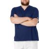 Cherokee Scrubs for Men Tuckable V-Neck Nursing Scrub Top with Chest Pocket, Side Vents & 2-Way Stretch Fabric – 4743(Navy)
