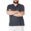 Cherokee Scrubs for Men Tuckable V-Neck Nursing Scrub Top with Chest Pocket, Side Vents & 2-Way Stretch Fabric – 4743(Pewter)