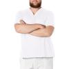 Cherokee Scrubs for Men Tuckable V-Neck Nursing Scrub Top with Chest Pocket, Side Vents & 2-Way Stretch Fabric – 4743(White)
