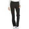 Cherokee Scrubs for Women Mid Rise Straight Leg Scrub Pants For Women Pull-on Bottoms with 6 Pockets & 360° Stretch – CK002(Black)