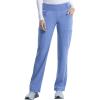 Cherokee Scrubs for Women Mid Rise Straight Leg Scrub Pants For Women Pull-on Bottoms with 6 Pockets & 360° Stretch – CK002(Ciel Blue)