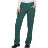 Cherokee Scrubs for Women Mid Rise Straight Leg Scrub Pants For Women Pull-on Bottoms with 6 Pockets & 360° Stretch – CK002(Hunter Green)