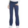 Cherokee Scrubs for Women Mid Rise Straight Leg Scrub Pants For Women Pull-on Bottoms with 6 Pockets & 360° Stretch – CK002(Navy)