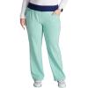 Cherokee Scrubs for Women Mid Rise Straight Leg Scrub Pants For Women Pull-on Bottoms with 6 Pockets & 360° Stretch – CK002(Soft Sea)