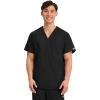 Cherokee Scrubs for Women and Men Unisex V-Neck Nursing Scrub Top with 3 Pockets, Side Vents & Easy Care Fabric – 4876(Black)