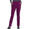 Cherokee Women Scrubs Pant Workwear Professionals Natural Rise Tapered Leg Drawstring WW050(Wine)