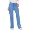 Cherokee Women Scrubs Pant Workwear Revolution Mid Rise Moderate Flare Drawstring WW120(Blue)