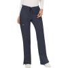 imageCherokee Women Scrubs Pant Workwear Revolution Mid Rise Moderate Flare Drawstring WW120Pewter
