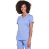Cherokee Women Scrubs Top Workwear Professionals Mock Wrap WW655(Ciel Blue)