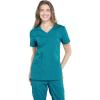 Cherokee Women Scrubs Top Workwear Professionals Mock Wrap WW655(Teal Blue)