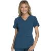 Cherokee Women’s Medical Scrub Top Iflex V-Neck Knit Panel Top – CK605(Caribbean Blue)