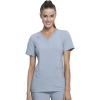 Cherokee Women’s Medical Scrub Top Iflex V-Neck Knit Panel Top – CK605(Grey)