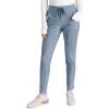 Cherokee Womens Mid Rise Tapered Leg Drawstring Scrub Pants 5 Pocket 360 Stretch Moisture Wicking Easy Care – CK095(Ocean Ash)